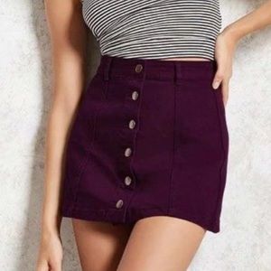 Forever 21 button down skirt